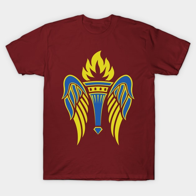 Winged torch T-Shirt by Alex Birch